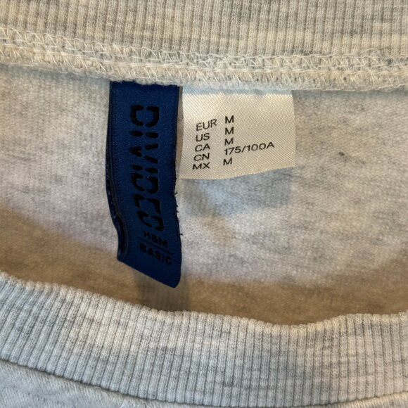 Men's White Divided Long Sleeve Crew Neck Medium Sweatshirt - Picture 2 of 3